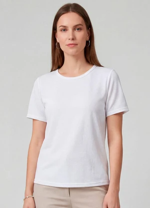 Infinita Cor - Blusa Feminina Básica Branco - INFINITA COR