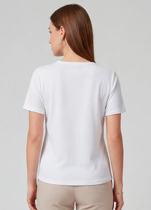 Infinita Cor - Blusa Feminina Básica Branco - INFINITA COR