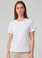 Infinita Cor - Blusa Feminina Básica Verde - variação: Branco