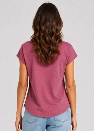 Infinita Cor - Blusa Feminina Básica em Malha Golf Rosa - INFINITA COR