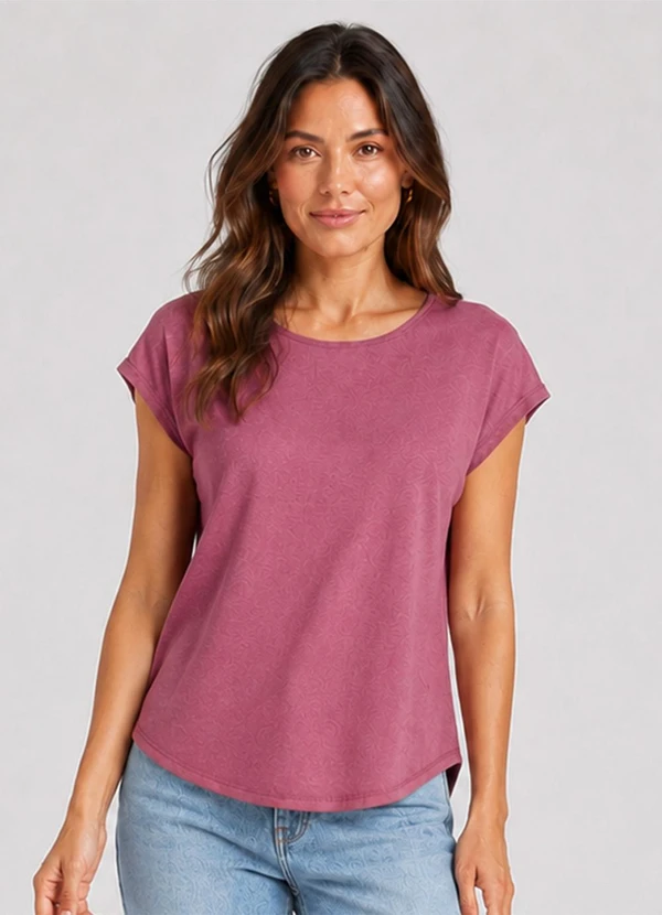 Infinita Cor - Blusa Feminina Básica em Malha Golf Rosa