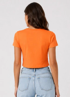Infinita Cor - Blusa Feminina Básica em Malha Piquê Amarelo - INFINITA COR
