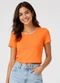 Infinita Cor - Blusa Feminina Básica em Malha Piquê Amarelo - variação: Amarelo