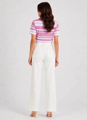 Infinita Cor - Blusa Feminina Básica em Tecido Tian Rosa - INFINITA COR