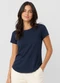 Rovitex - Blusa Feminina Básica em Visco Classic Preto - variação: Azul