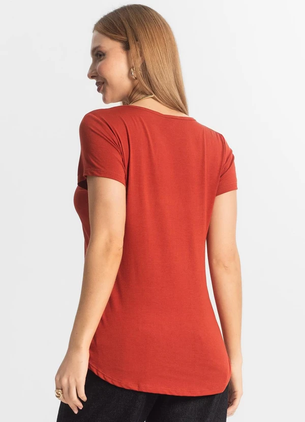 Select - Blusa Feminina Básica Laranja 2