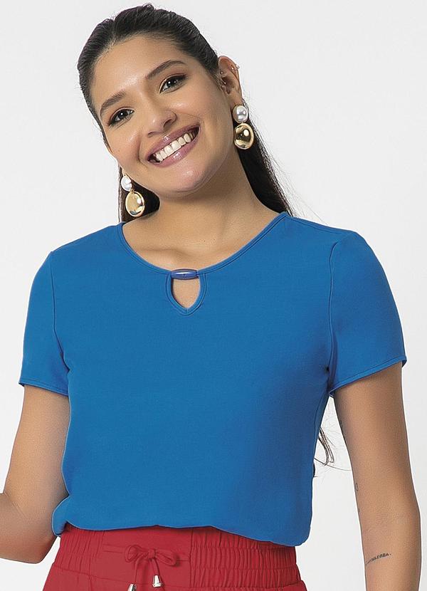 Habana - Blusa Feminina Básica Leve Azul 1