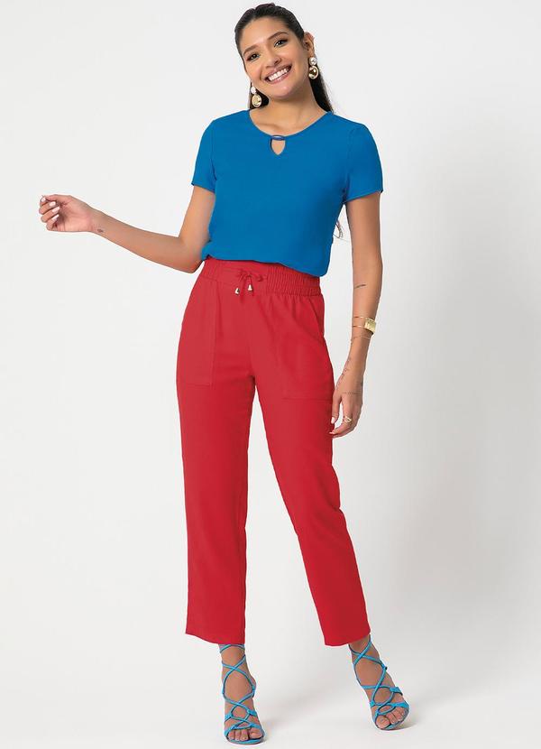 Habana - Blusa Feminina Básica Leve Azul 2