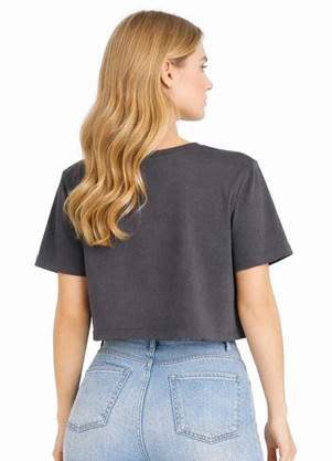 Infinita Cor - Blusa Feminina Básica Malha Suplex Cinza - INFINITA COR