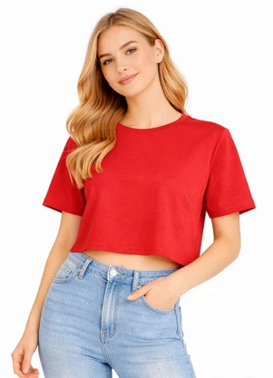 Infinita Cor - Blusa Feminina Básica Malha Suplex Laranja - INFINITA COR