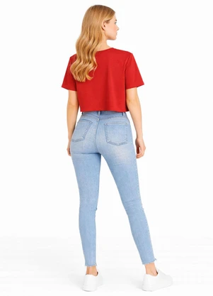 Infinita Cor - Blusa Feminina Básica Malha Suplex Laranja - INFINITA COR