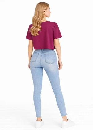 Infinita Cor - Blusa Feminina Básica Malha Suplex Roxo - INFINITA COR