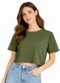 Infinita Cor - Blusa Feminina Básica Malha Suplex Cinza - variação: Verde