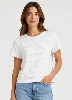Infinita Cor - Blusa Feminina Básica Malha Uir Bege - INFINITA COR