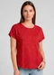 Infinita Cor - Blusa Feminina Básica Manga Curta Marrom - variação: Vermelho