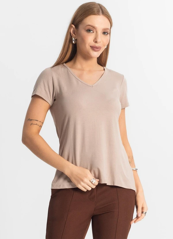 Select - Blusa Feminina Básica Marrom 4
