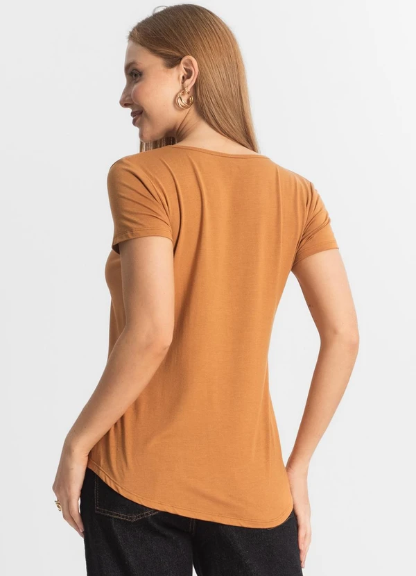 Select - Blusa Feminina Básica Marrom 2