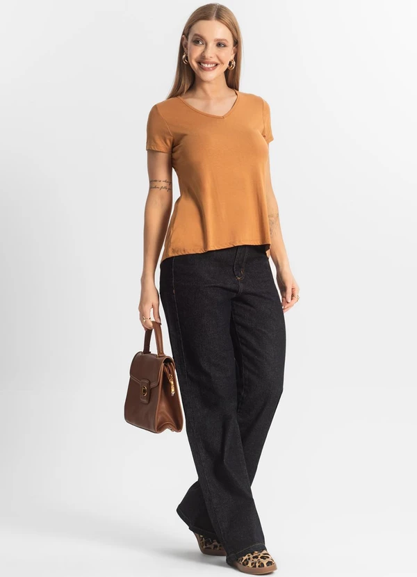 Select - Blusa Feminina Básica Marrom 3