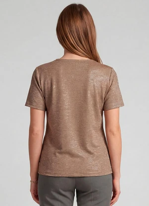 Infinita Cor - Blusa Feminina Básica Marrom - INFINITA COR