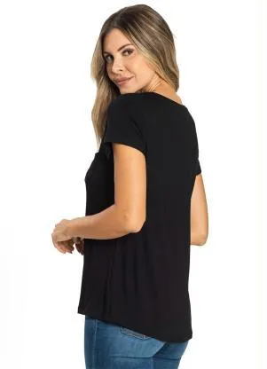 Rovitex - Blusa Feminina Básica Preto - ROVITEX