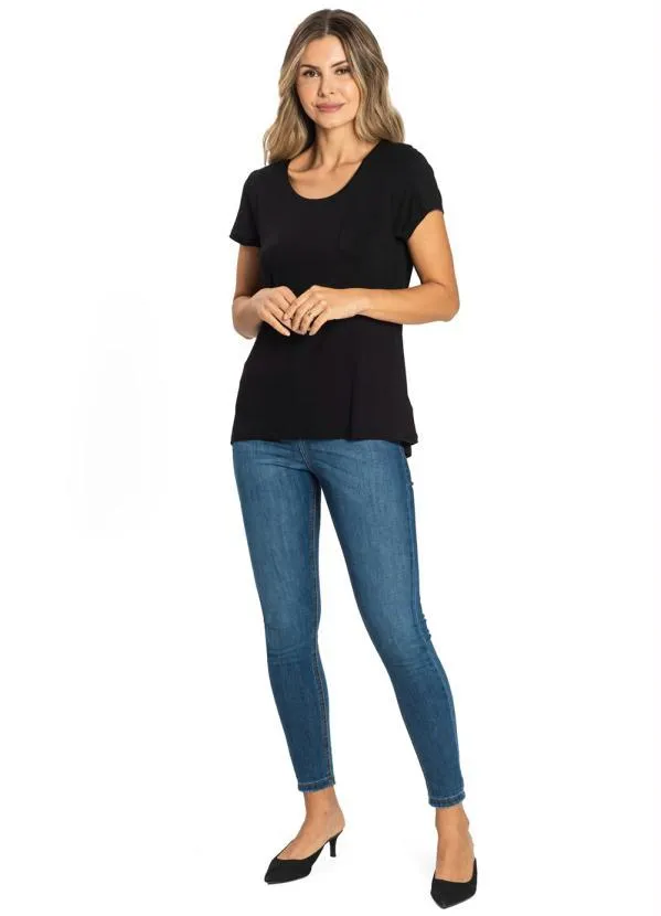 Rovitex - Blusa Feminina Básica Preto 3