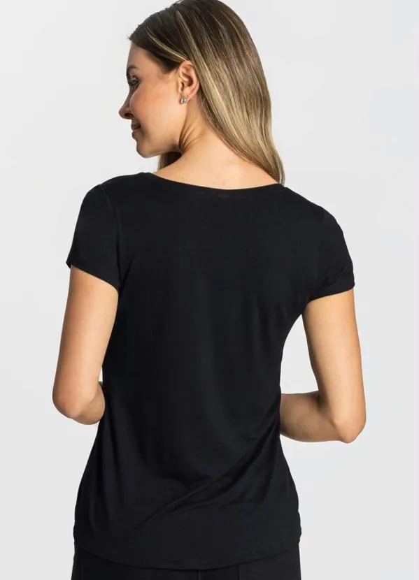 Rovitex - Blusa Feminina Básica Preto 2