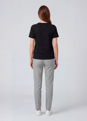 Infinita Cor - Blusa Feminina Básica Preto - INFINITA COR