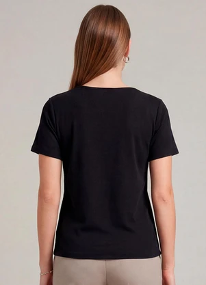 Infinita Cor - Blusa Feminina Básica Preto - INFINITA COR