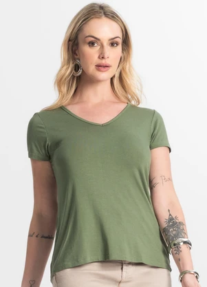 Select - Blusa Feminina Básica Verde - SELECT