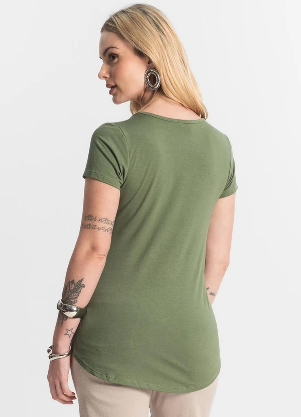Select - Blusa Feminina Básica Verde 2