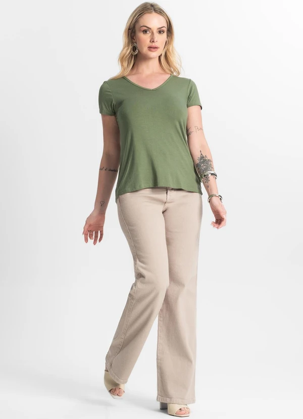 Select - Blusa Feminina Básica Verde 3