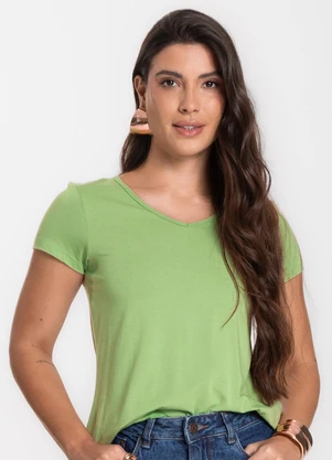 Select - Blusa Feminina Básica Verde - SELECT