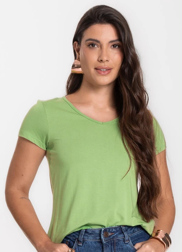 Select - Blusa Feminina Básica Verde
