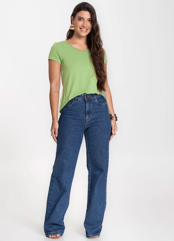 Select - Blusa Feminina Básica Verde 3