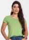 Select - Blusa Feminina Básica Marrom - variação: Verde
