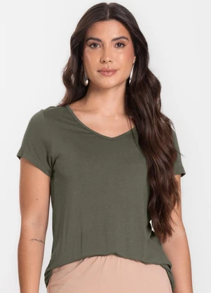 Select - Blusa Feminina Básica Verde - SELECT