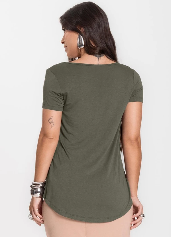 Select - Blusa Feminina Básica Verde 2
