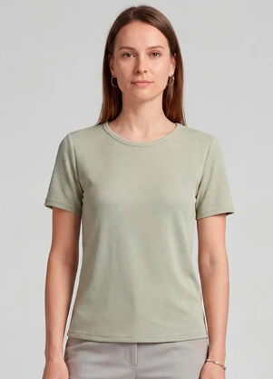 Infinita Cor - Blusa Feminina Básica Verde - INFINITA COR