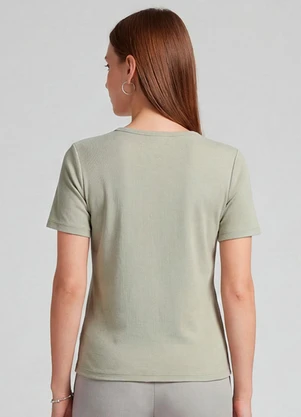 Infinita Cor - Blusa Feminina Básica Verde - INFINITA COR
