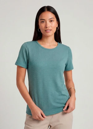 Infinita Cor - Blusa Feminina Básica Verde - INFINITA COR