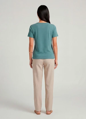 Infinita Cor - Blusa Feminina Básica Verde - INFINITA COR