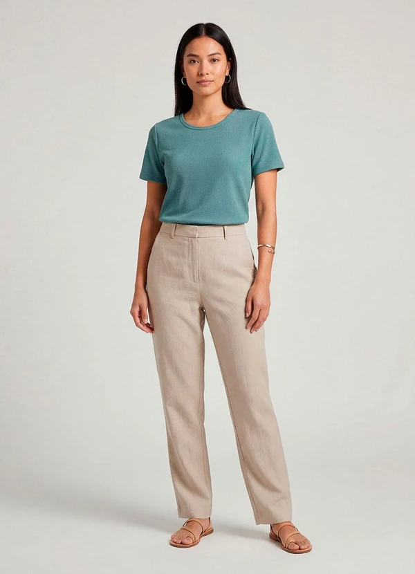 Infinita Cor - Blusa Feminina Básica Verde 3