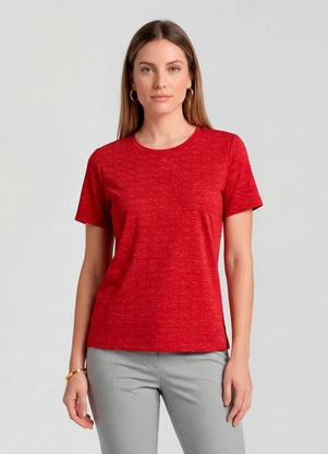 Infinita Cor - Blusa Feminina Básica Vermelho - INFINITA COR