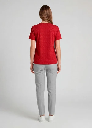 Infinita Cor - Blusa Feminina Básica Vermelho - INFINITA COR