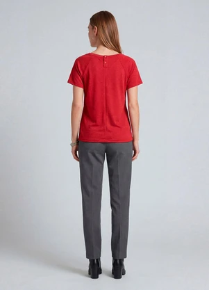 Infinita Cor - Blusa Feminina Básica Vermelho - INFINITA COR