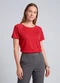Infinita Cor - Blusa Feminina Básica Preto - variação: Vermelho