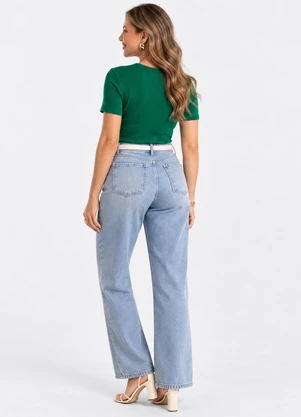 Rovitex - Blusa Feminina Básica Visco Maquinetada Verde - ROVITEX