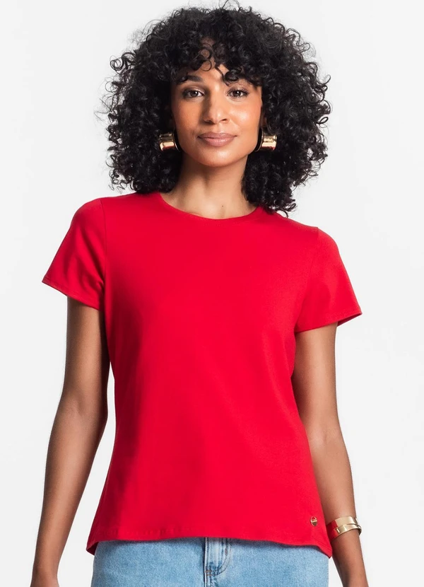 Rovitex - Blusa Feminina Básica Visco Tricot Laranja