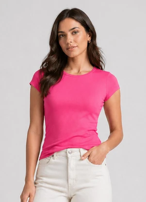 Rovitex - Blusa Feminina Básica Visco Tricot Rosa - ROVITEX