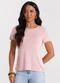 Rovitex - Blusa Feminina Básica Visco Tricot Rosa - variação: Rosa